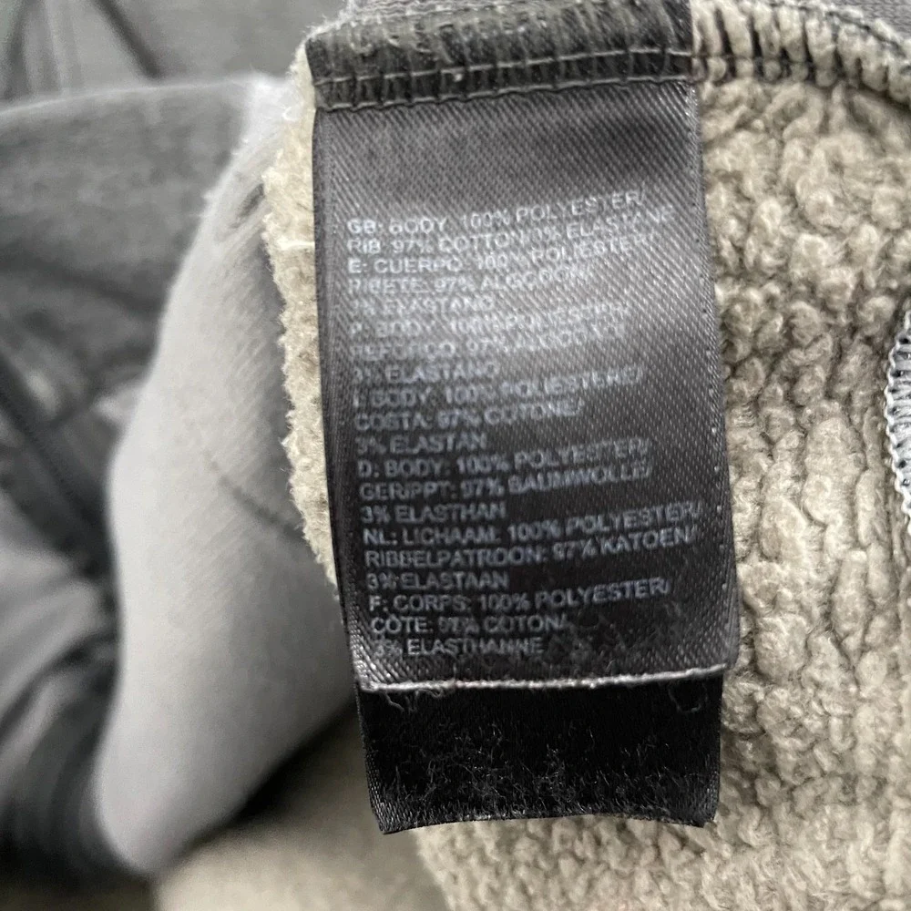 The North Face Tech Sherpa Lined Full Zip Men M Gray Outdoor Gorpcore Hoodie‎